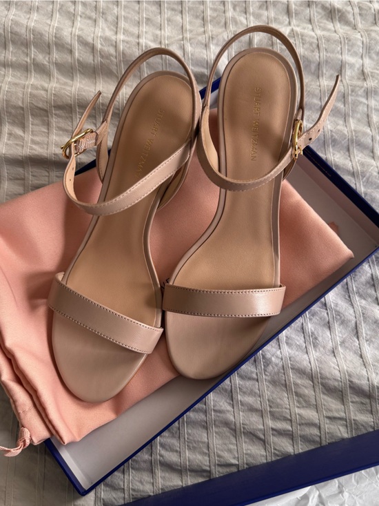 Stuart Weitzman Shoes - NEW Stuart Weitzman Leather Block Heel Sandals